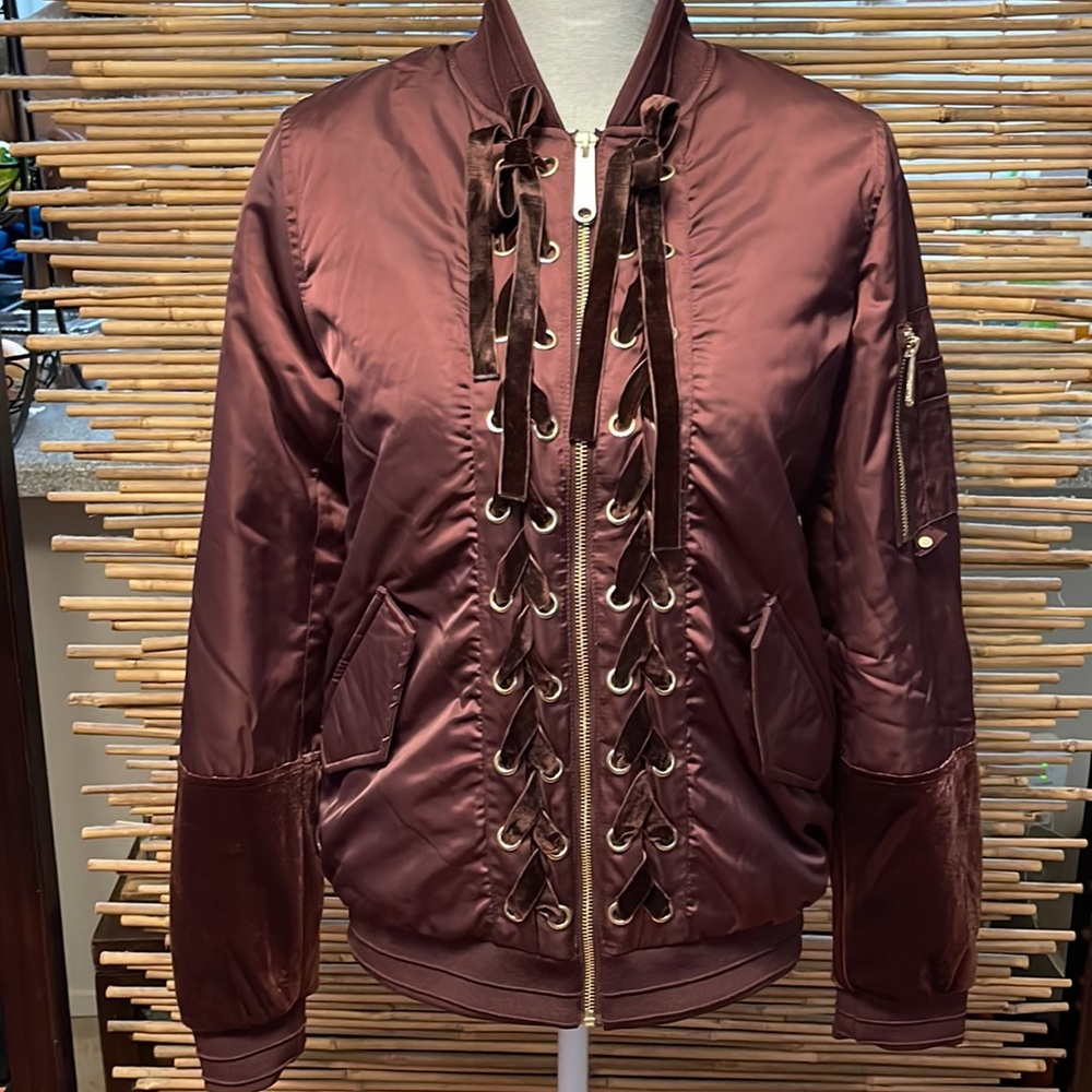 🔥 WARM Sam Edelman Quilted Satin Bomber Jacket